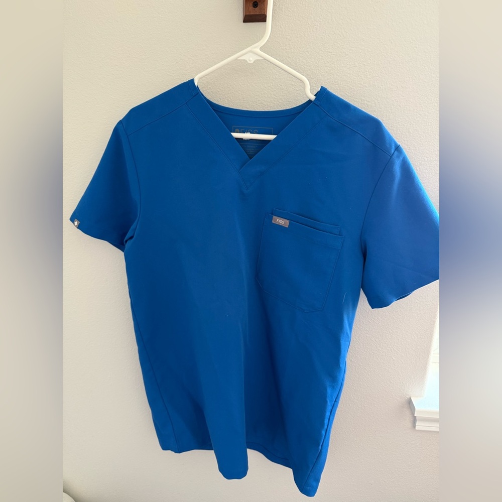 Figs Men's Blue Scrub Top